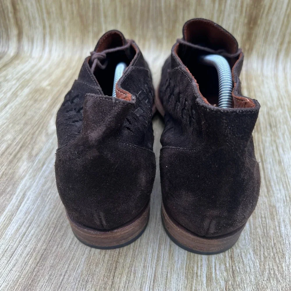 Buttero Woven Suede Chukka Boots Mens Size 10.5 EU 43.5 Dark Brown Made in Italy